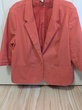Coral Pink Women’s Blazer Jacket